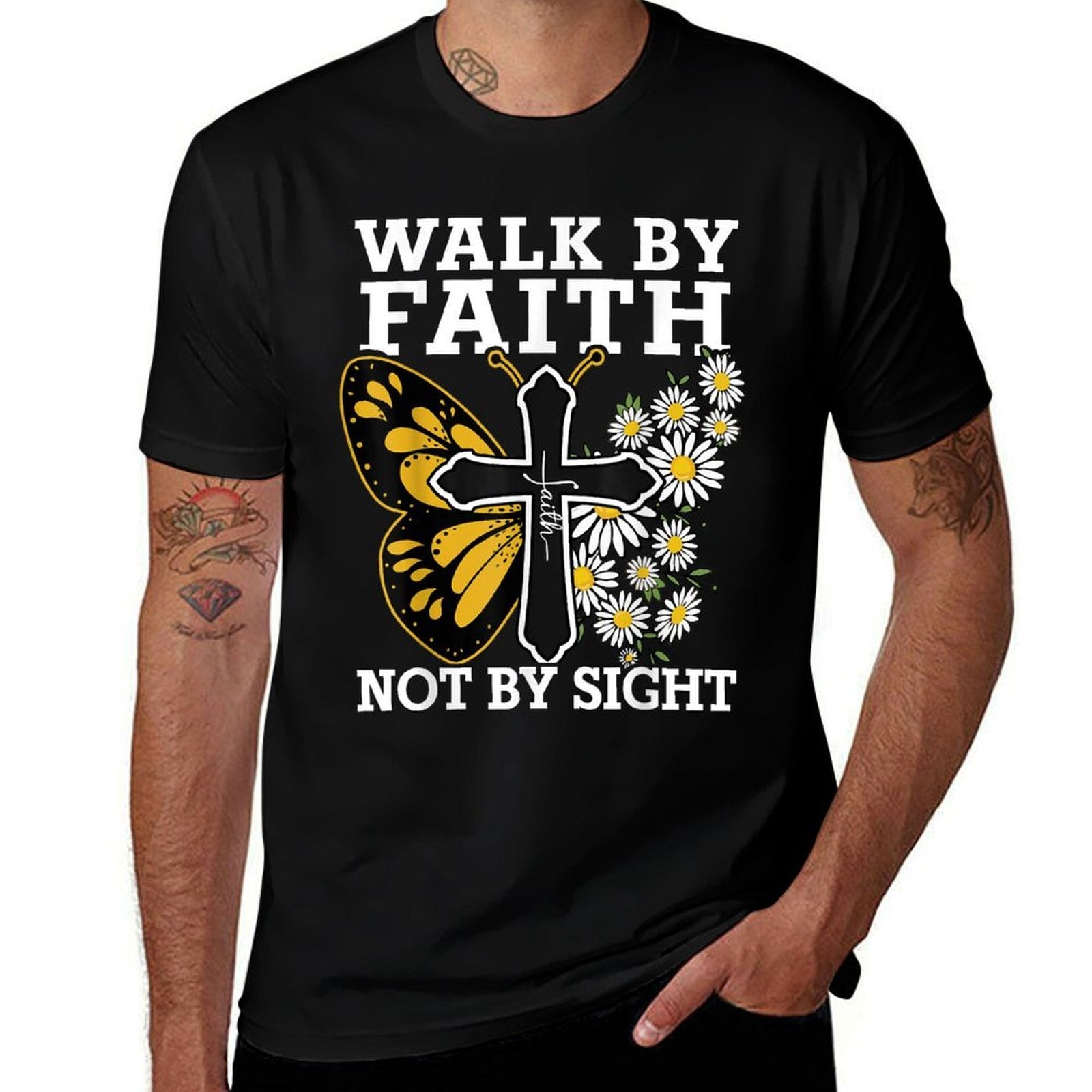 Walk By Faith Christian Women Girl Jesus Love You God Sister  Versatile T-Shirt