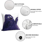 Happy Grimace McDonalds Soft Warmth Comfort Throw Pillow
