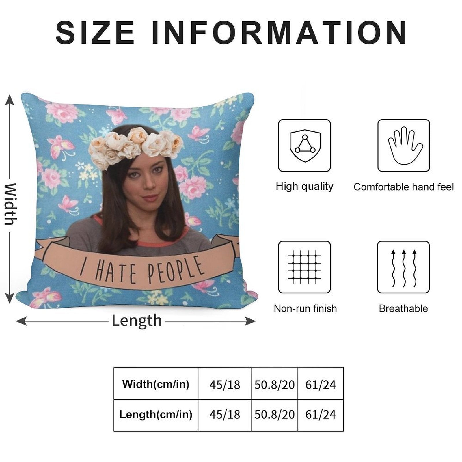 I Hate People - April Ludgate Soft Style Accent Throw Pillow