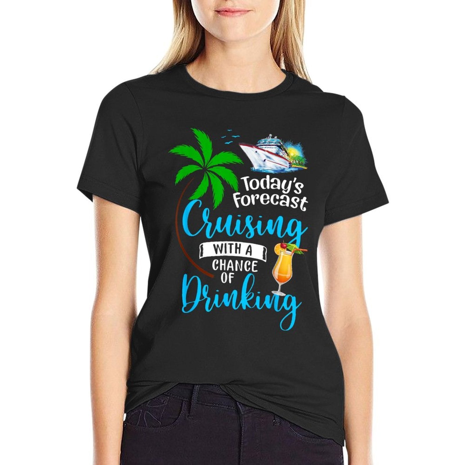 Todays Forecast Cruising with A Chance of Drinking Cruise  Moisture-wicking T-Shirt
