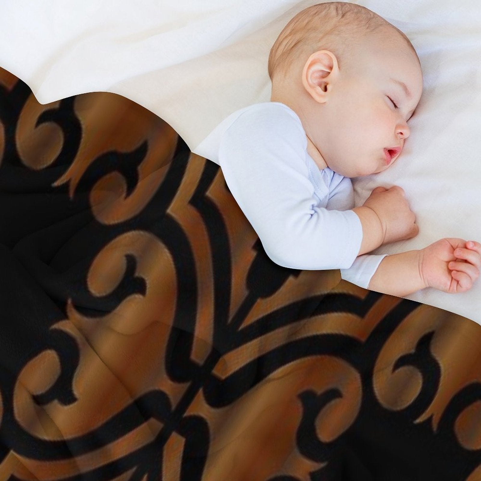 Decorative Abstract Vintage Design Machine-washable Throw Blanket