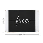 Line Shaped Into The Word Free  Absorbent Bath Mat