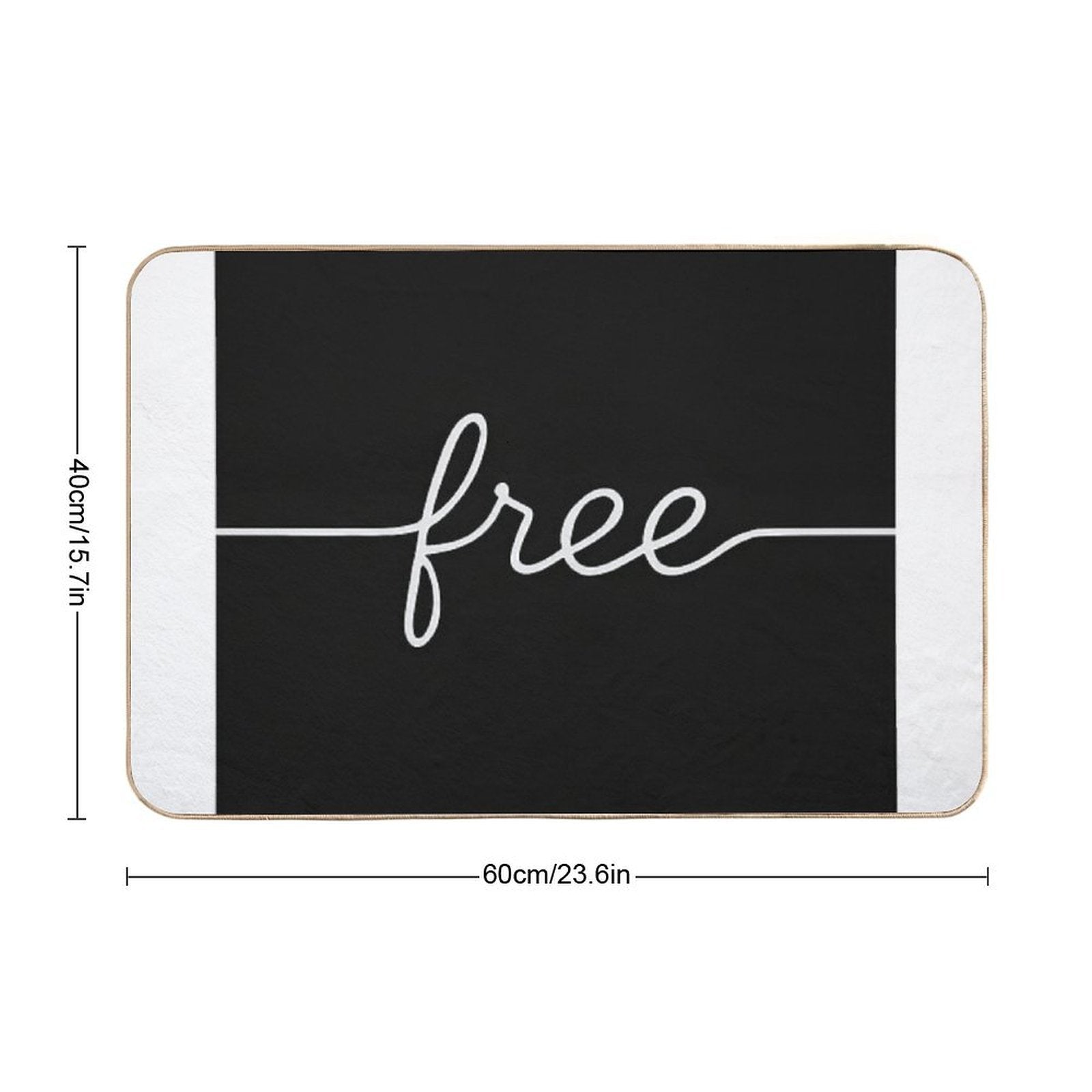 Line Shaped Into The Word Free  Absorbent Bath Mat
