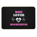 Dog Lover Bookkeeper Heartbeat  Absorbent Bath Mat