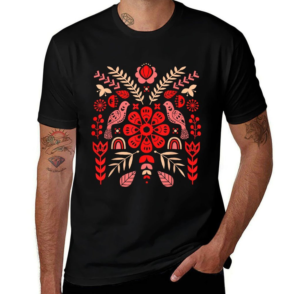 Ukrainian Birds  Vyshyvanka Style  Lightweight T-Shirt
