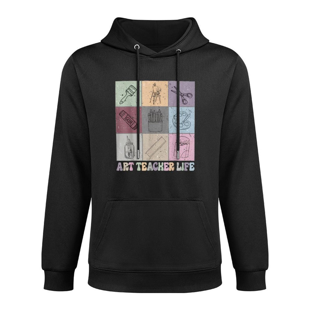 Funny Art Teacher Life Retro Groovy Teaching Future Artists Unisex Design Hoodie