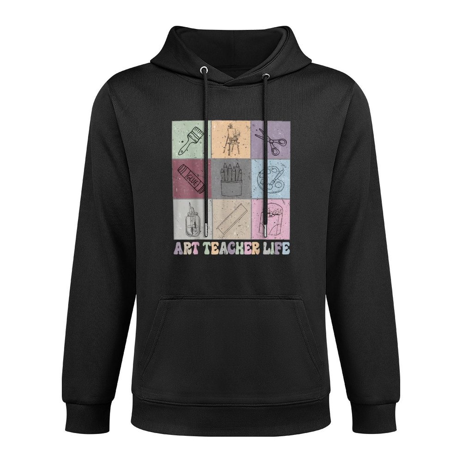 Funny Art Teacher Life Retro Groovy Teaching Future Artists Unisex Design Hoodie
