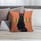 Black Cat Binx Halloween Soft Reinforced Edging Throw Pillow