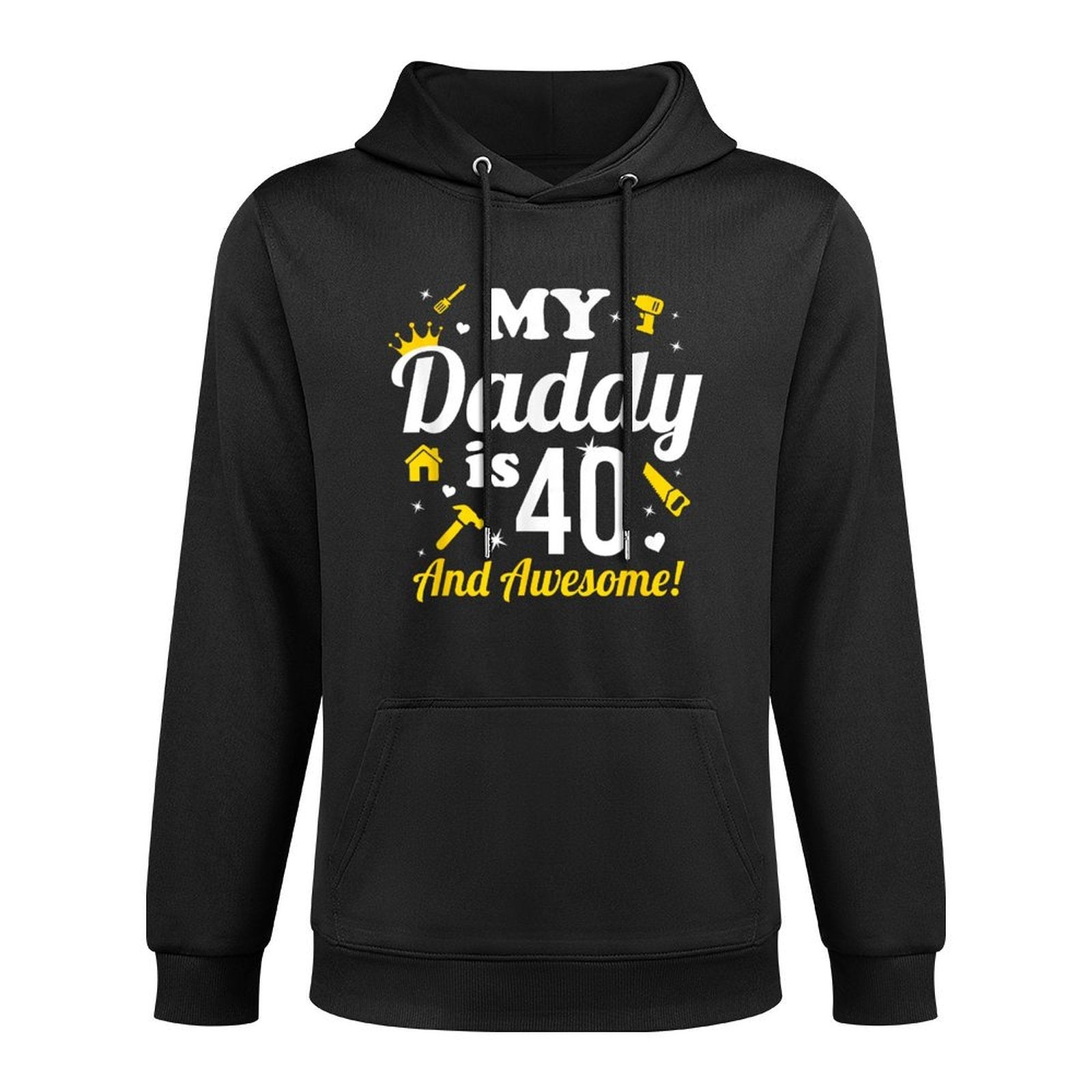 Dad 40th Birthday My Daddy Is 40 And Awesome 40th Birthday Medium-Weight Fabric Hoodie