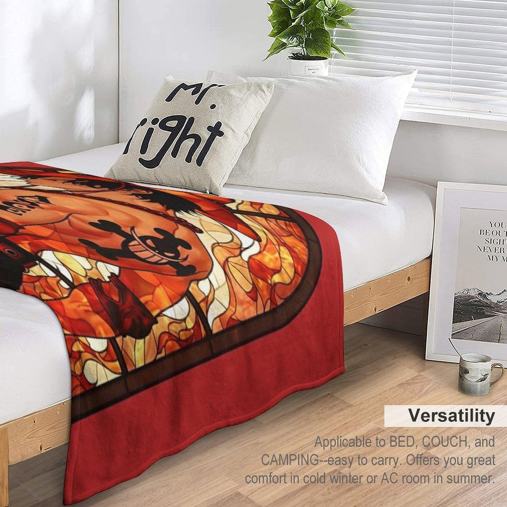 Stained Glass Fire Fist All-season Throw Blanket