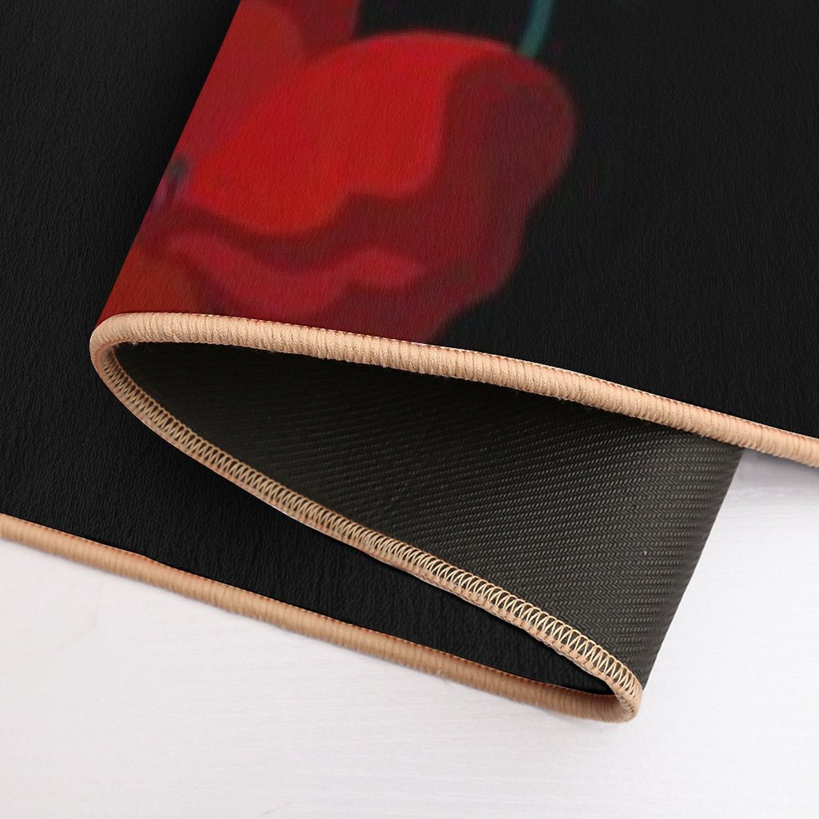 Bettas And Poppies  Easy To Clean Bath Mat