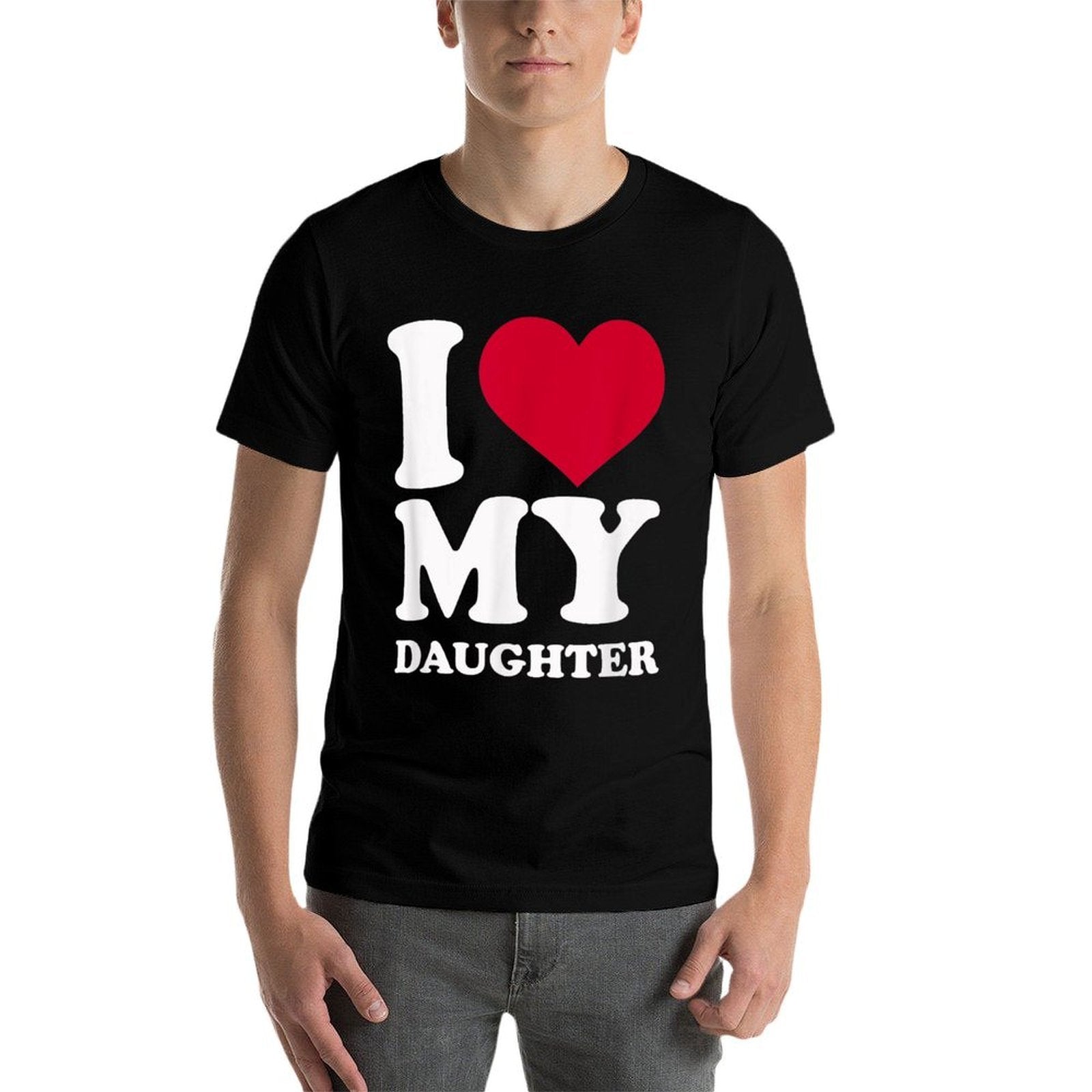 I Love My Daughter  Trendy Pattern T-Shirt