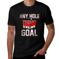 College Beer Drinking Party Frat Any Hole Is My Goal  Fade-proof Color T-Shirt