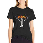 Autism Awareness Skeleton Autism Skeleton Funny Meme  Slim-fit Cut T-Shirt