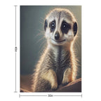 Meerkat - Cute Baby Animal Portrait Comfort Throw Blanket