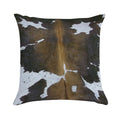 Brown Cowhide Soft Short Plush Fabric Throw Pillow
