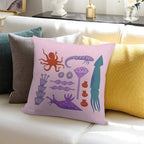 Sea Creatures Soft Style Accent Throw Pillow