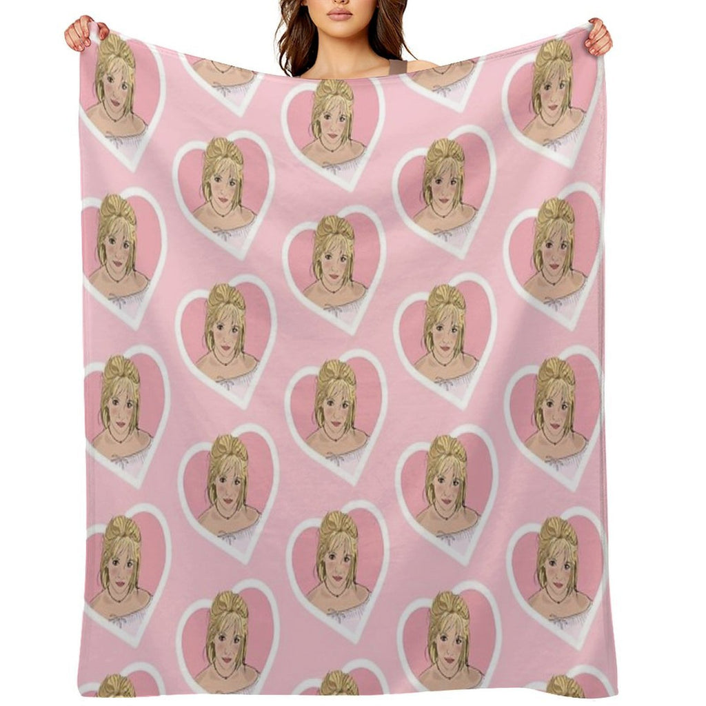 Britney Illustration in A Heart Eco-conscious Throw Blanket
