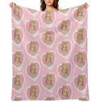 Britney Illustration in A Heart Eco-conscious Throw Blanket