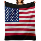 United States Flag Sustainable Throw Blanket