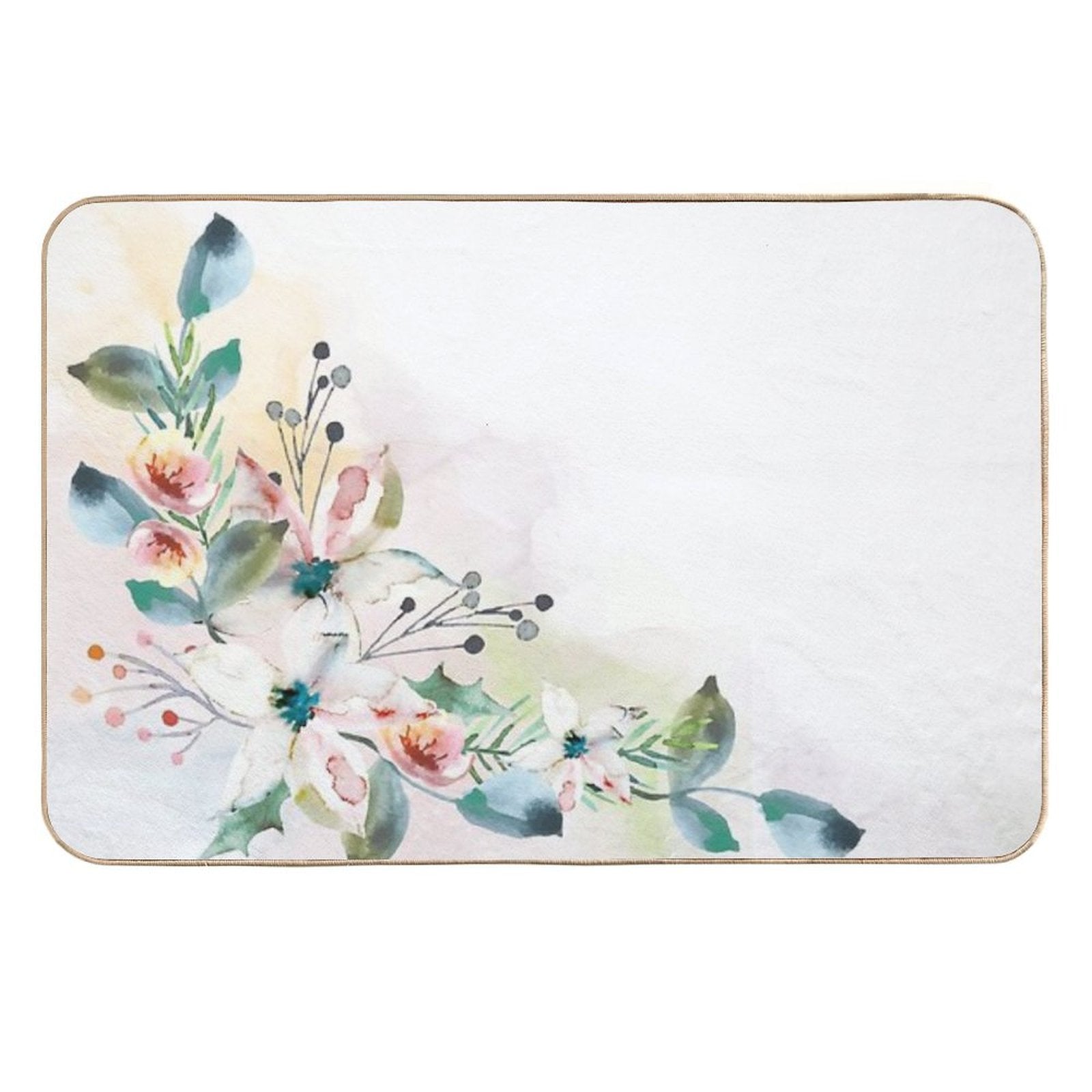 Ffloral  Soft Colors Durable Bath Mat