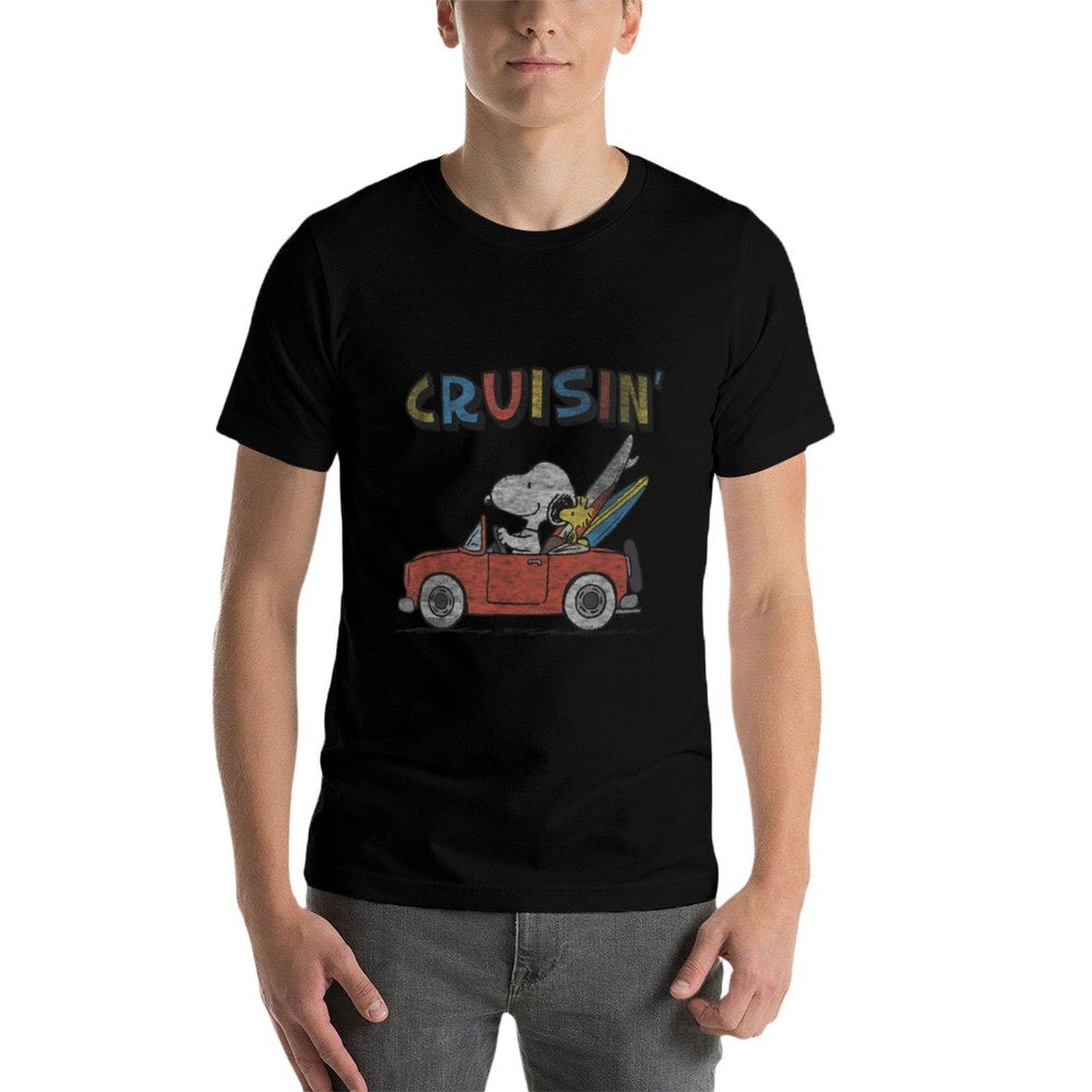 Peanuts Snoopy And Woodstock Cruisin  Soft T-Shirt