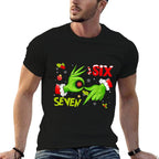 6 7 Six Seven Hand Gen Z Alpha Meme Slang Xmas Christmas Comfortable T-Shirt