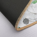 Beautiful Pastel Flowers Pattern on Marble  Versatile Bath Mat