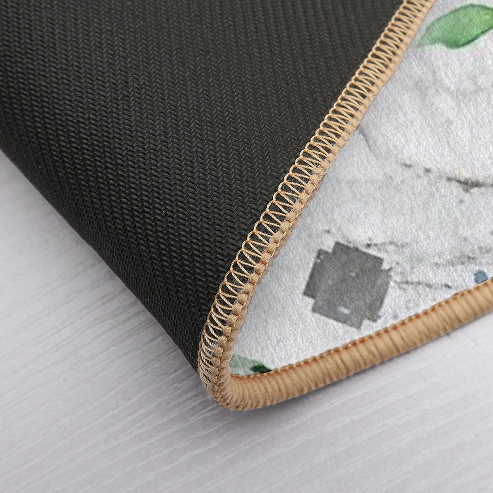 Beautiful Pastel Flowers Pattern on Marble  Versatile Bath Mat