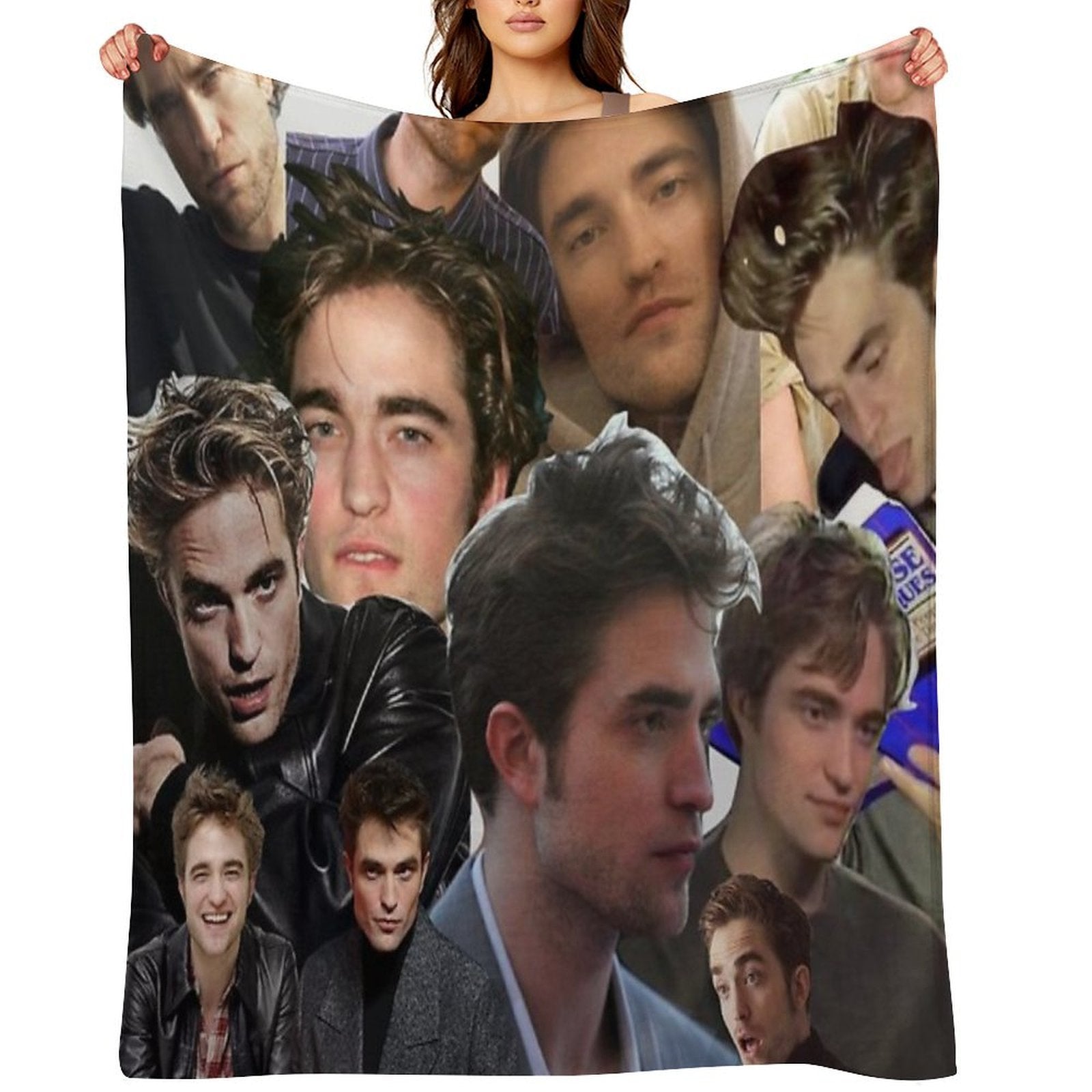 HIGH QUALITY Robert Pattinson Photo Collage Plush Throw Blanket