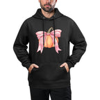 Coquette Autumn Pumpkin Pink Bow Girly Halloween Fall Women Shape Retention Hoodie