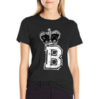 Queen B - Letter B And Crown (Bee)  Oversized Silhouette T-Shirt