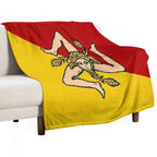 Sicilian Flag of Sicily Quick-dry Throw Blanket