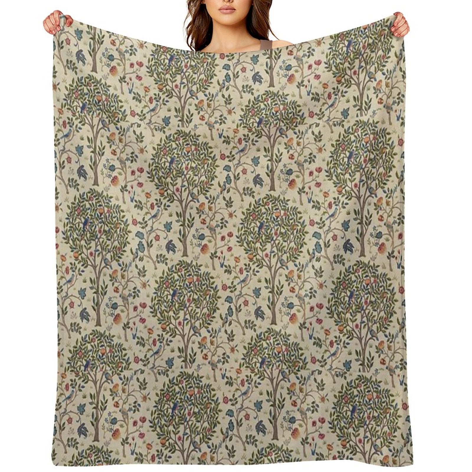 William Morris Victorian Arts And Crafts Movement Designer Comfort Throw Blanket