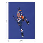 Connor McDavid Celebration Velvety-soft Throw Blanket
