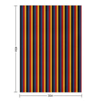 Retro Stripes Red Blue Yellow Black Pattern  Graphicly Pattern Premium Throw Blanket