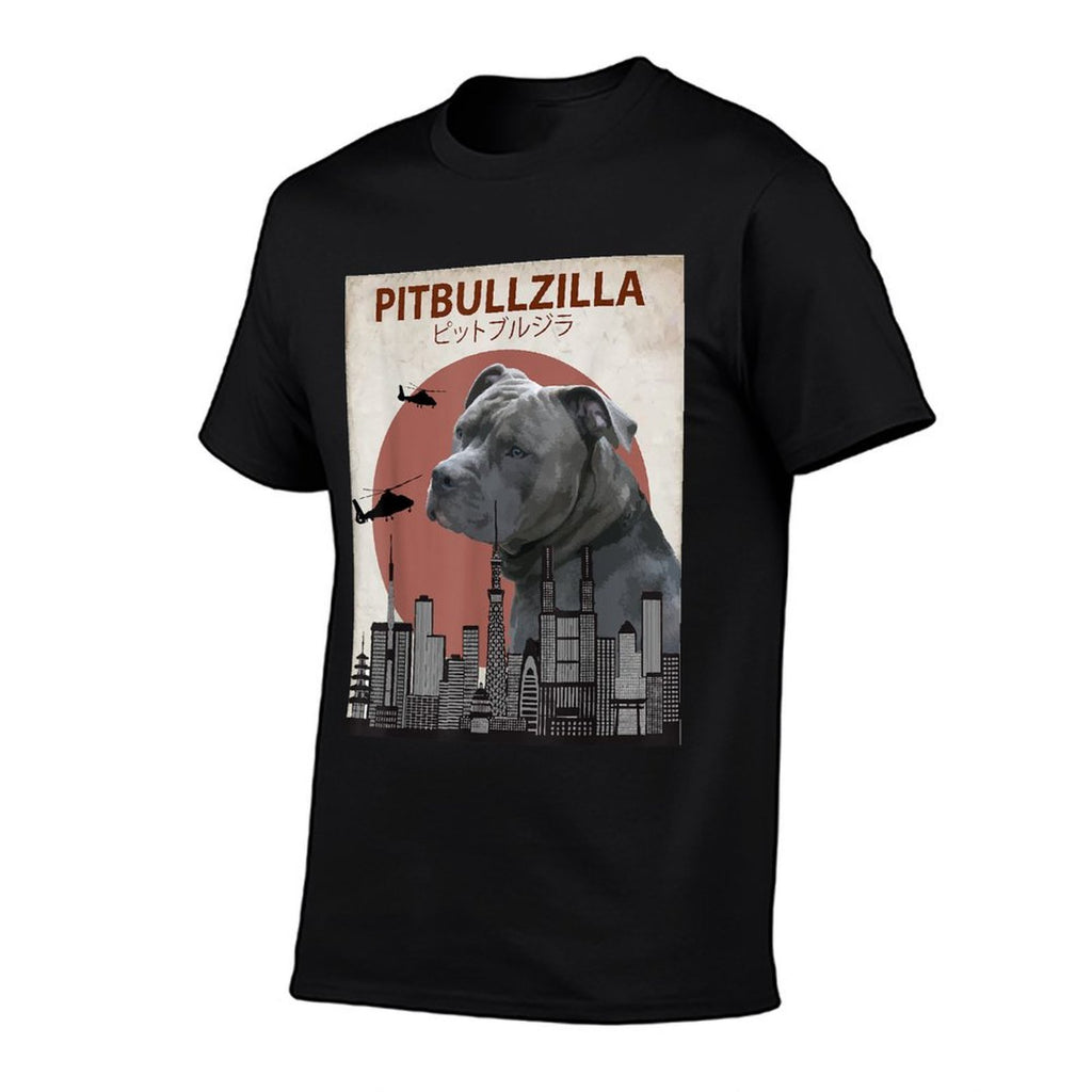 Pitbullzilla Funny Pitbull  Dog Lovers Gift  Trendy Pattern T-Shirt