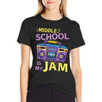 Middle School Is My Jam Vintage 80s Boombox Kids Youths  Versatile T-Shirt