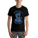Funny Motor Boat Captain  Summer-ready Fabric T-Shirt