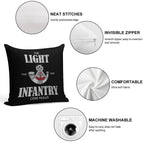 The Light Infantry (distressed) Soft Anti-Pilling Throw Pillow
