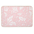 Pink Flower Print Botanical Floral Pattern  Toxin-Free Bath Mat