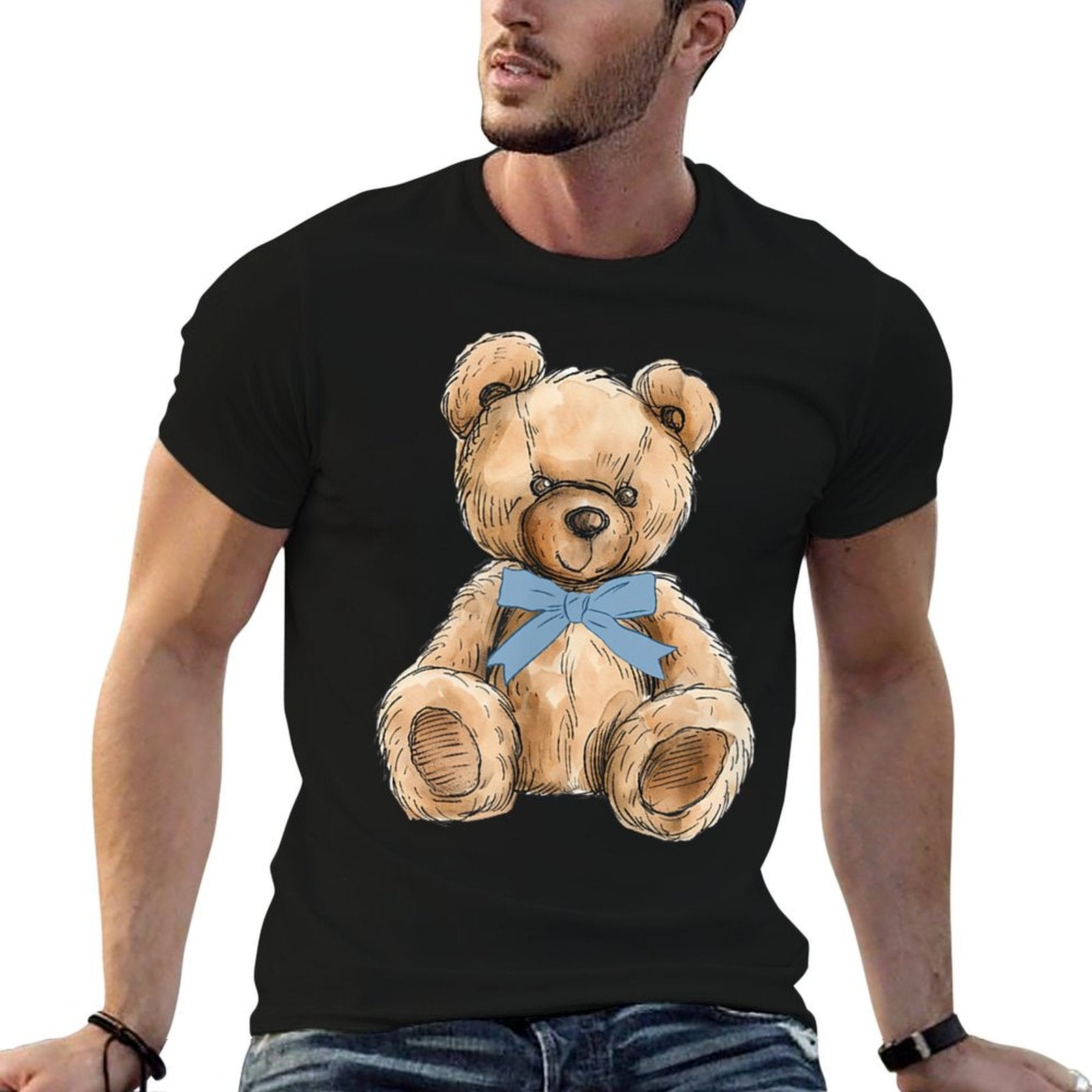 Teddy Bear Preppy Aesthetic Cute Gifts Forns Coquette  Slim-fit Cut T-Shirt