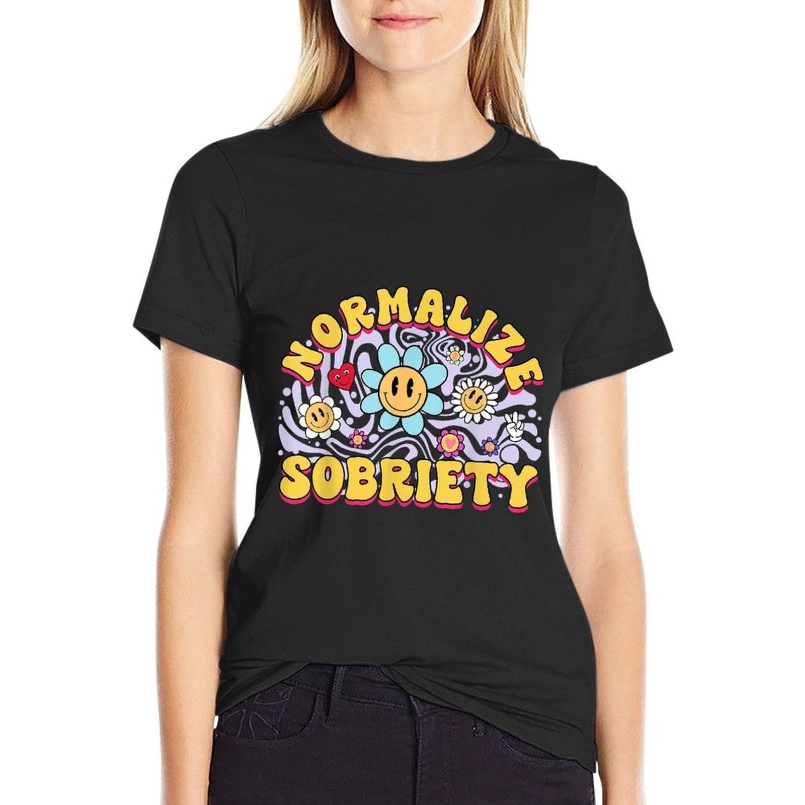 Normalize Sobriety Clean Sober Recovery Gift 12 Steps Addict  Vintage-inspired T-Shirt