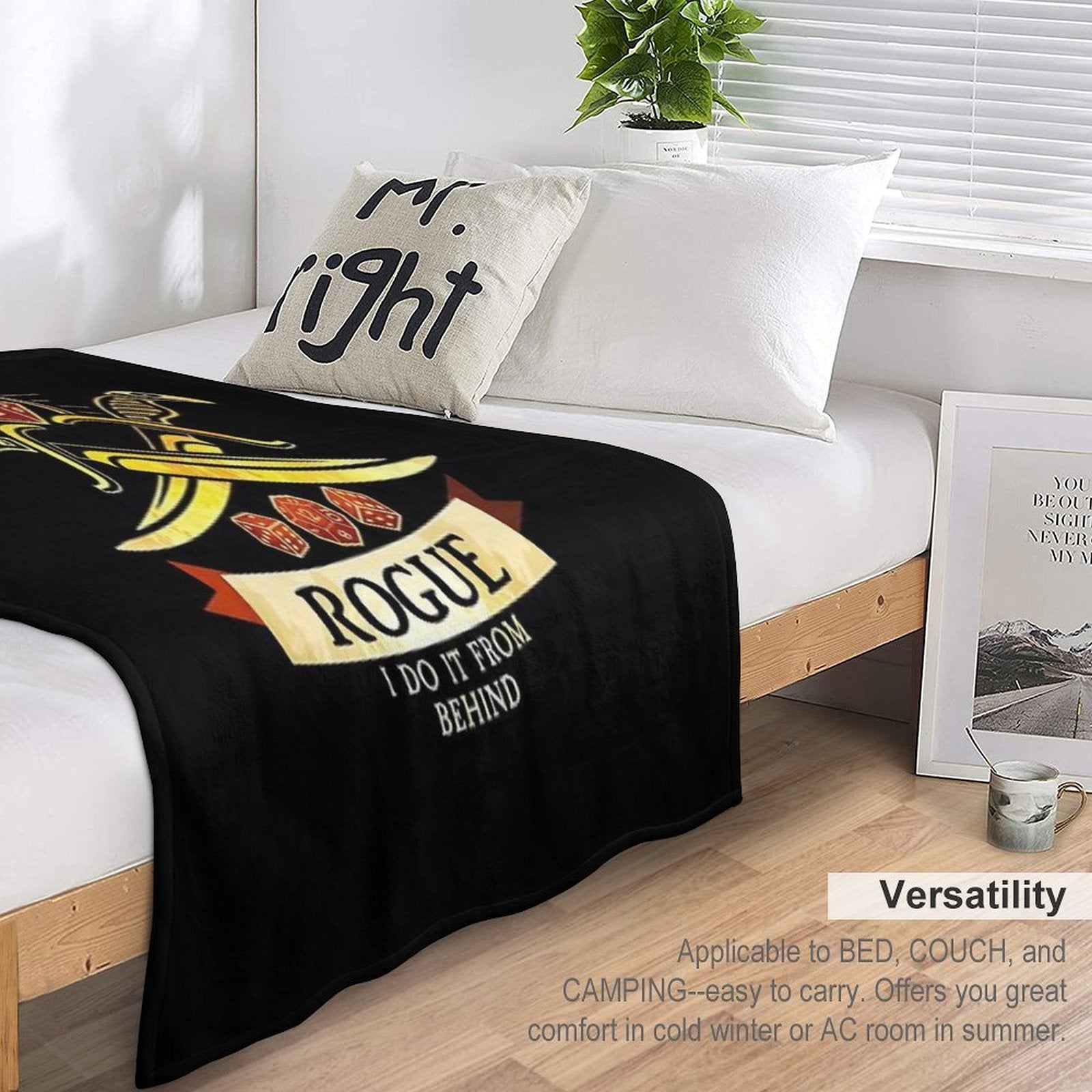 Rogue I Do It From Behind Travel-friendly Throw Blanket