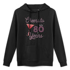 Cheers To 80 Years 80th Birthday 80 Years Old Bday Kangaroo Pocket Hoodie