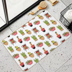 Colourful Succulents Red Filter  Toxin-Free Bath Mat