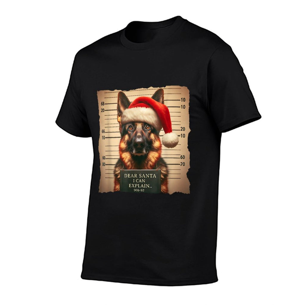 German Shepherd Dog Christmas Dear Santa I Can Explain  Eco-friendly Material T-Shirt