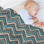 Western Style Crochet Zigzag Shrink-resistant Throw Blanket