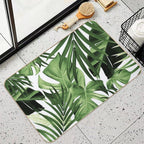 Tropical Jungle Leaves Pattern #12 #tropical #decor #art  Stain-Proof Bath Mat
