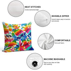 Mexican Otomi Colors Soft Anti-Pilling Throw Pillow